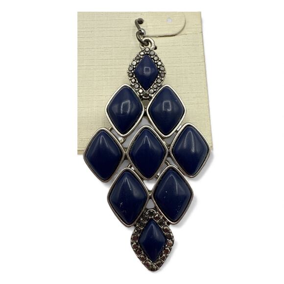 Lucky Brand "Lapis Major Pave Earrings" - Picture 3 of 3